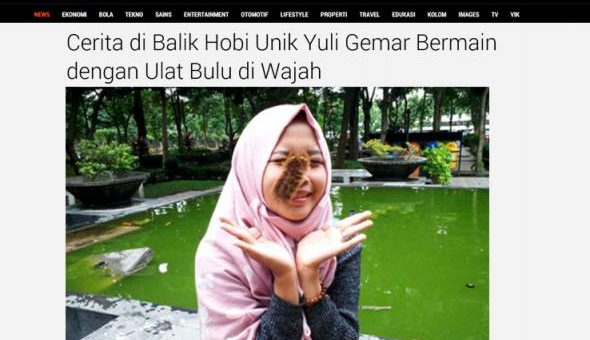 Hobi aneh gadis ini bermain dengan ulat bulu, lipan dan kala jengking!