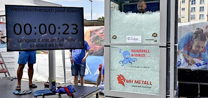 Dua jam berendam dalam peti berisi ketulan ais